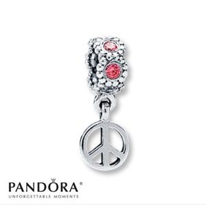 Genuine Pandora Peace sign dangle charm☮💞